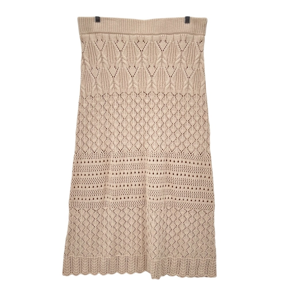 House of Harlow 1960 Crochet Midi Skirt Size XL Boho‎ Festival Coconut Girl